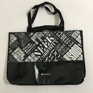 Lululemon Large Gift Bag NEW! Black and White Namaste Breathe Deeply Prints